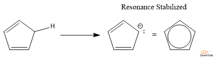 cyclopentadiene aromatic acid strength pka
